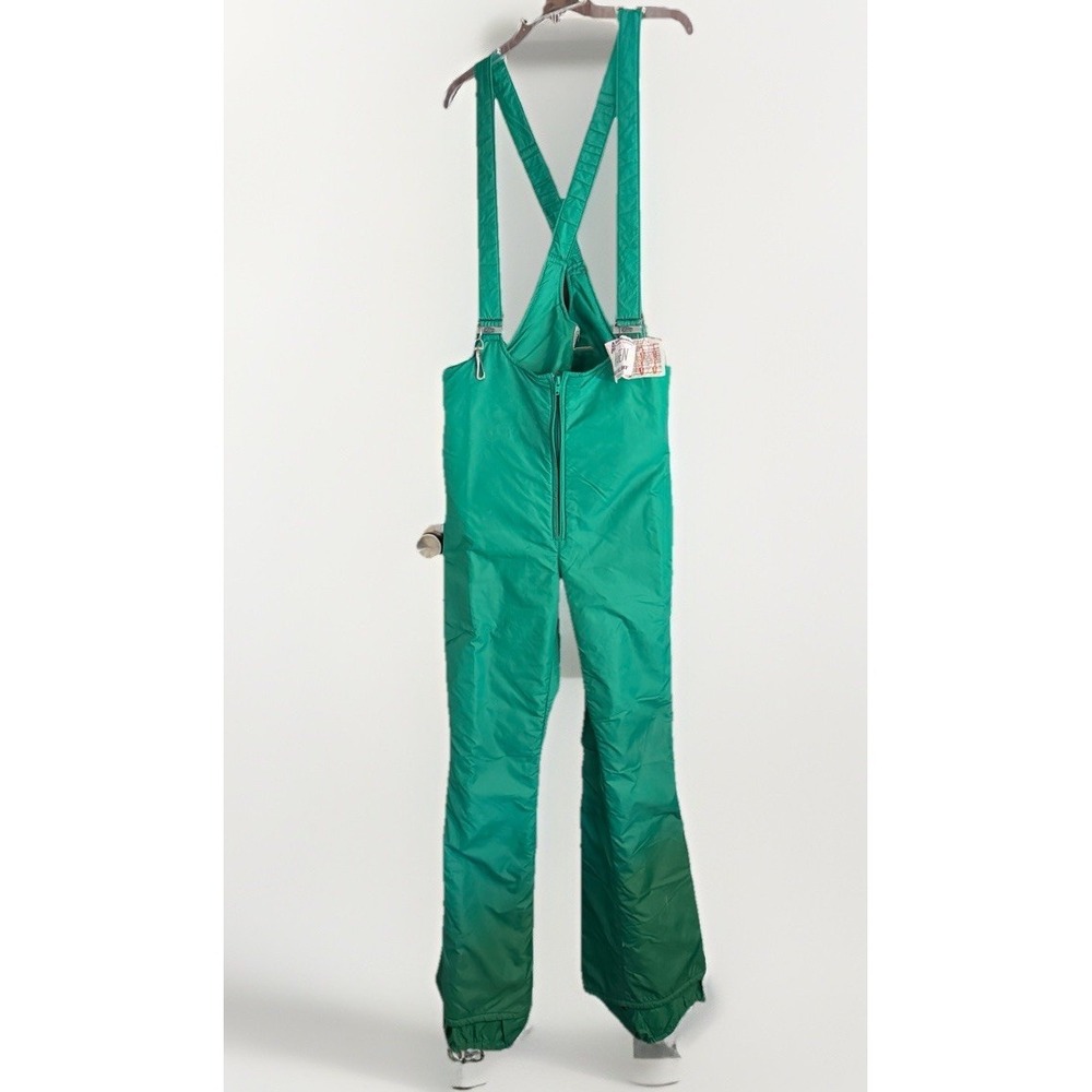 VNTG ROFFE BibOveralls Snow/SkiPants Green W SEE PICS 4 FLAWS/MEASUREMENTS